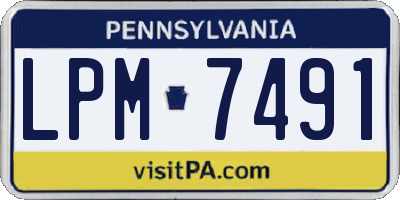 PA license plate LPM7491