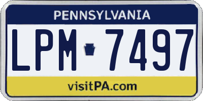 PA license plate LPM7497