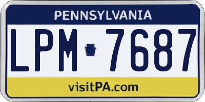PA license plate LPM7687