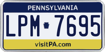 PA license plate LPM7695