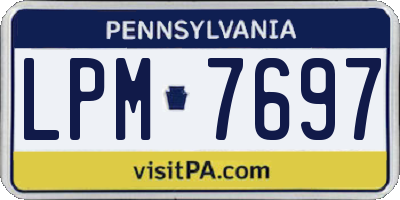 PA license plate LPM7697