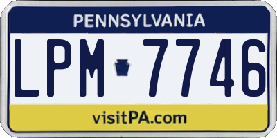 PA license plate LPM7746