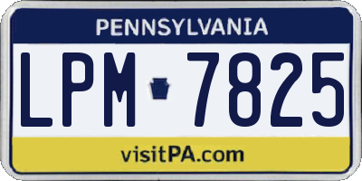 PA license plate LPM7825