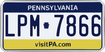 PA license plate LPM7866