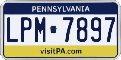 PA license plate LPM7897