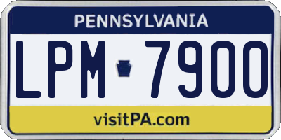 PA license plate LPM7900
