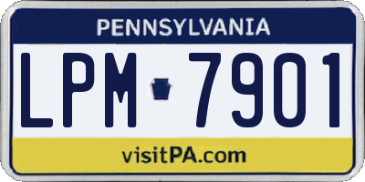 PA license plate LPM7901