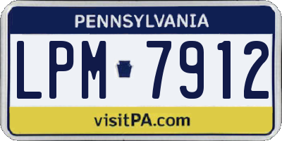 PA license plate LPM7912