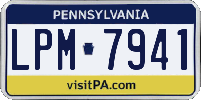 PA license plate LPM7941