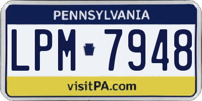 PA license plate LPM7948