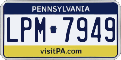 PA license plate LPM7949