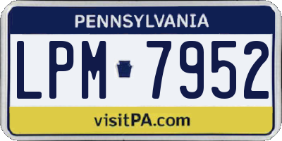 PA license plate LPM7952