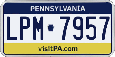 PA license plate LPM7957