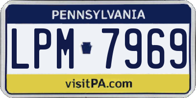 PA license plate LPM7969