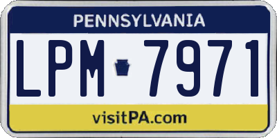 PA license plate LPM7971