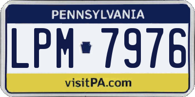 PA license plate LPM7976