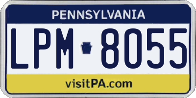 PA license plate LPM8055