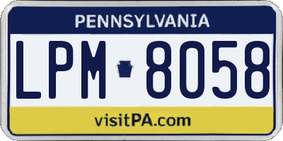 PA license plate LPM8058