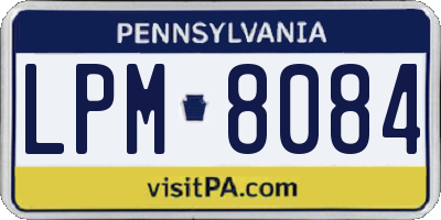 PA license plate LPM8084