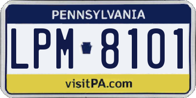 PA license plate LPM8101