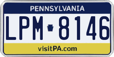 PA license plate LPM8146