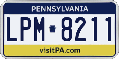 PA license plate LPM8211