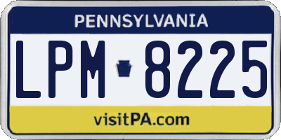 PA license plate LPM8225