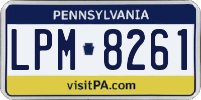 PA license plate LPM8261