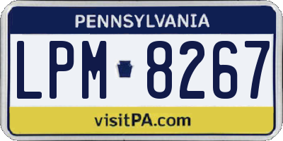 PA license plate LPM8267