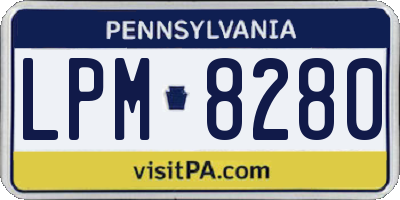 PA license plate LPM8280