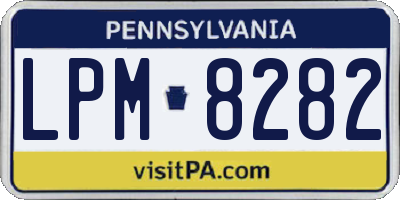 PA license plate LPM8282