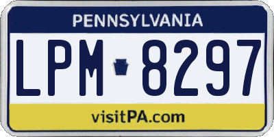 PA license plate LPM8297