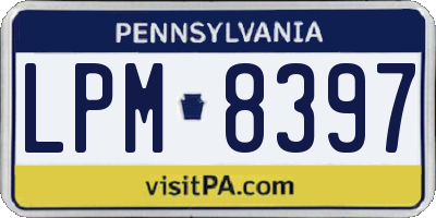 PA license plate LPM8397