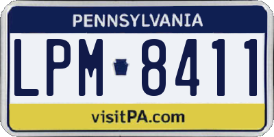 PA license plate LPM8411