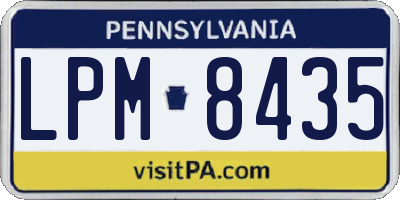 PA license plate LPM8435