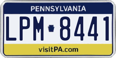 PA license plate LPM8441