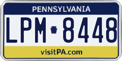PA license plate LPM8448