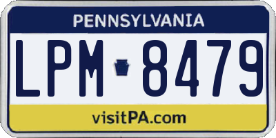 PA license plate LPM8479