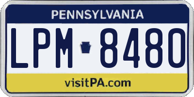 PA license plate LPM8480