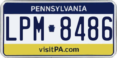 PA license plate LPM8486