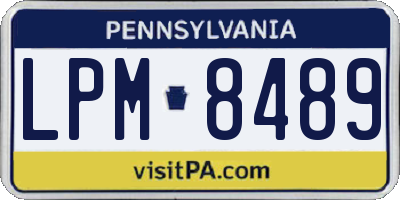 PA license plate LPM8489
