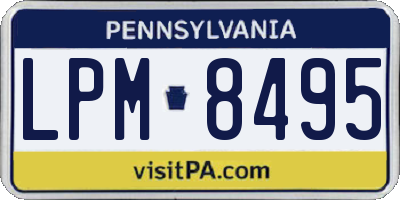 PA license plate LPM8495