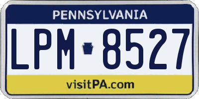 PA license plate LPM8527