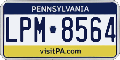 PA license plate LPM8564