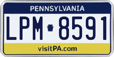 PA license plate LPM8591
