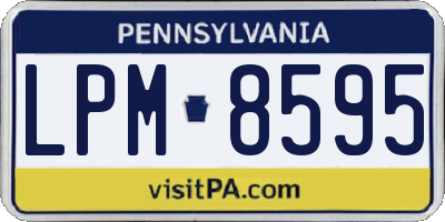 PA license plate LPM8595