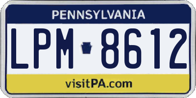 PA license plate LPM8612