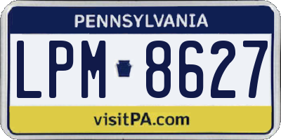 PA license plate LPM8627