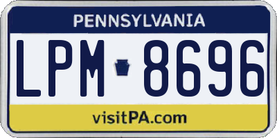 PA license plate LPM8696