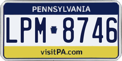 PA license plate LPM8746